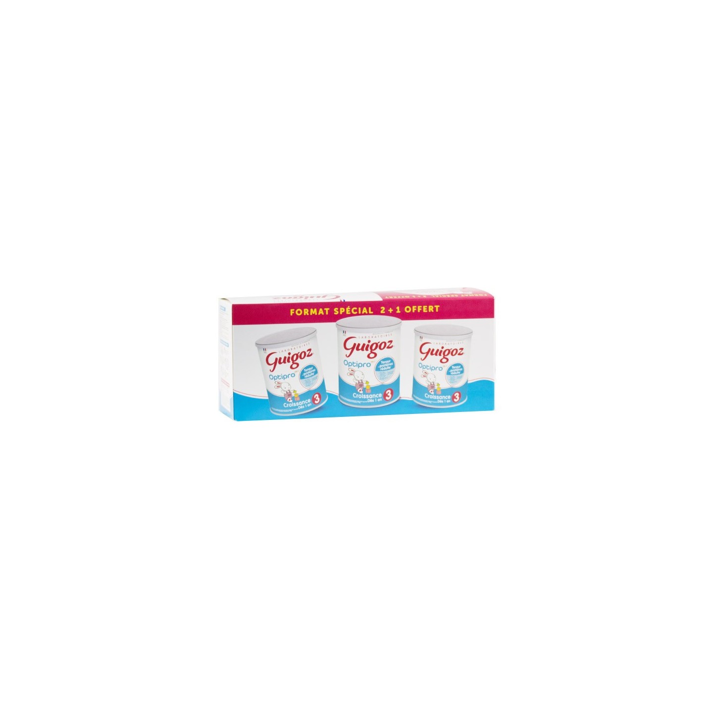 Guigoz Lait de croissance 3ème âge - Lot de 3 x 800g