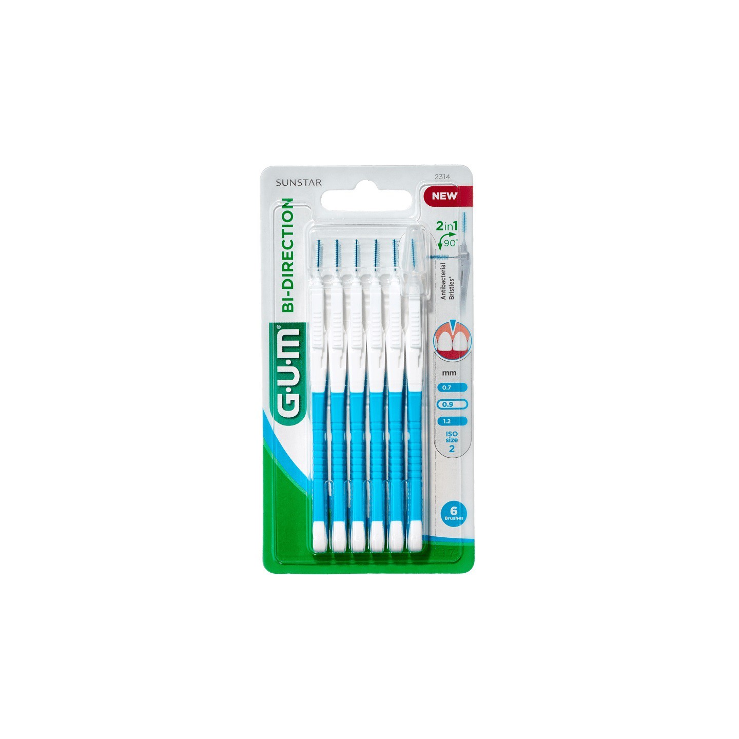 Gum Brossettes interdentaires Proxabrush Bidirection 0.9 - x6