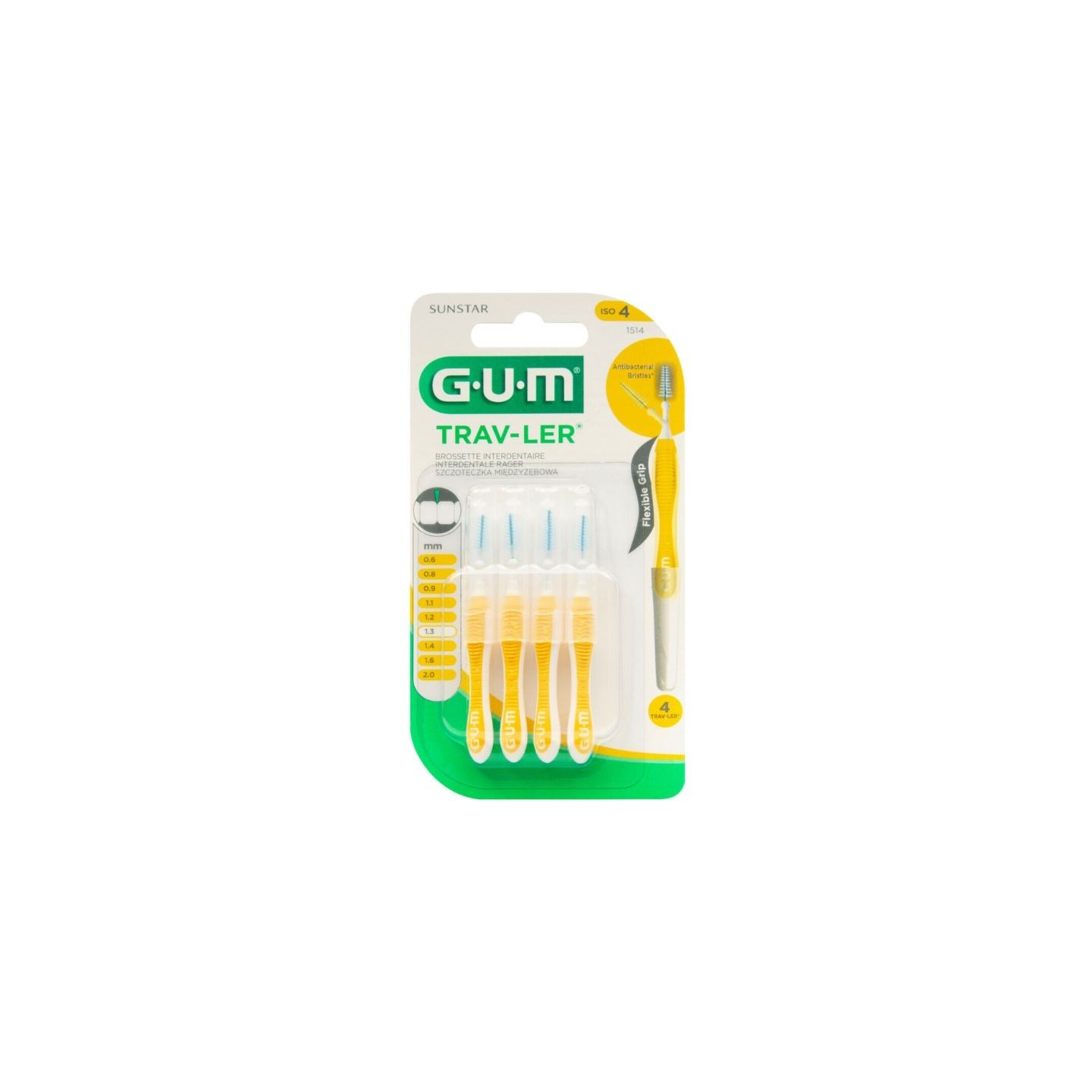 Gum Brossettes interdentaires Trav-Ler 1,3 mm - x 4