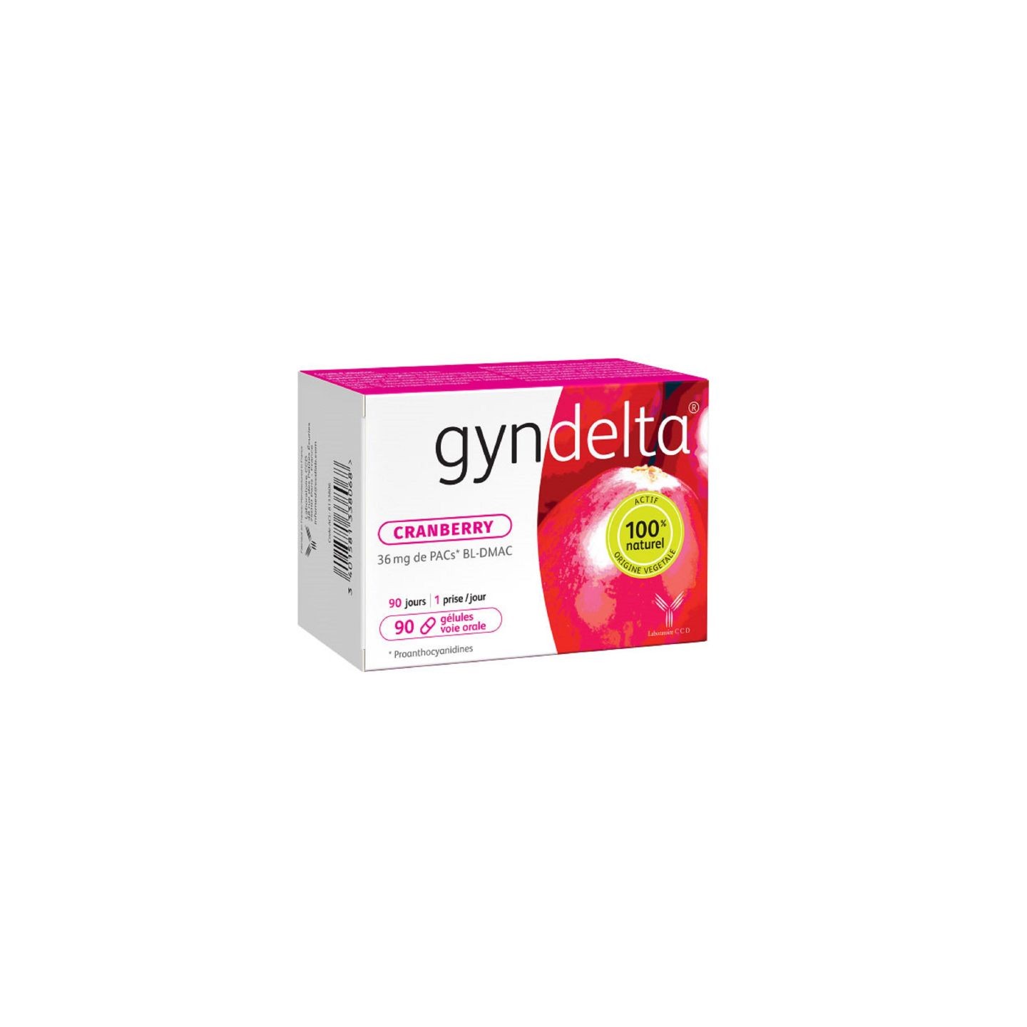 Gyndelta Cranberry 36mg PACs 90 gélules