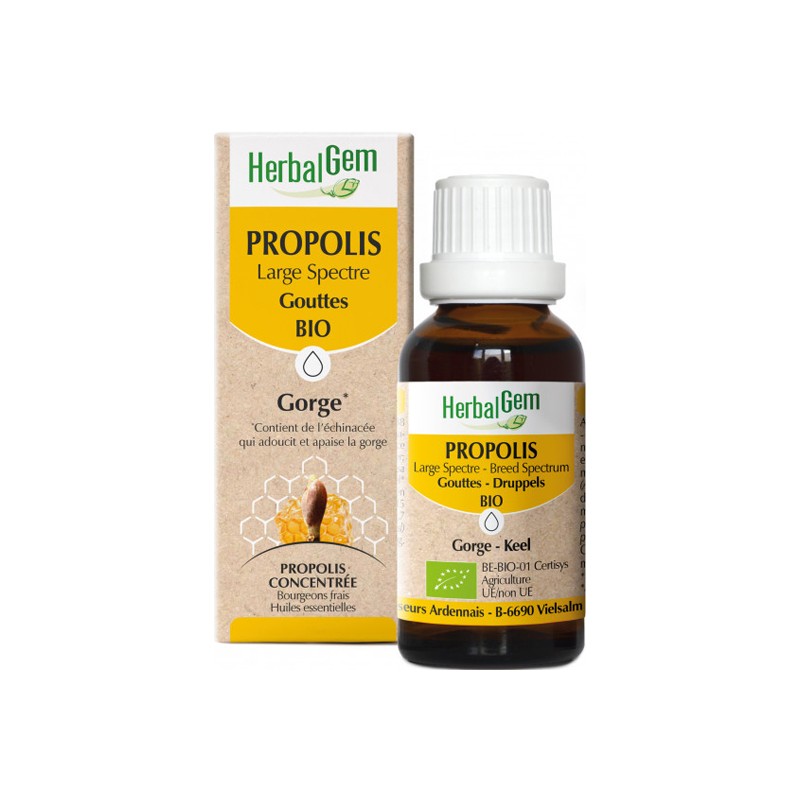 Pharmacie Bastille - Herbalgem propolis large spectre gouttes bio 15ml