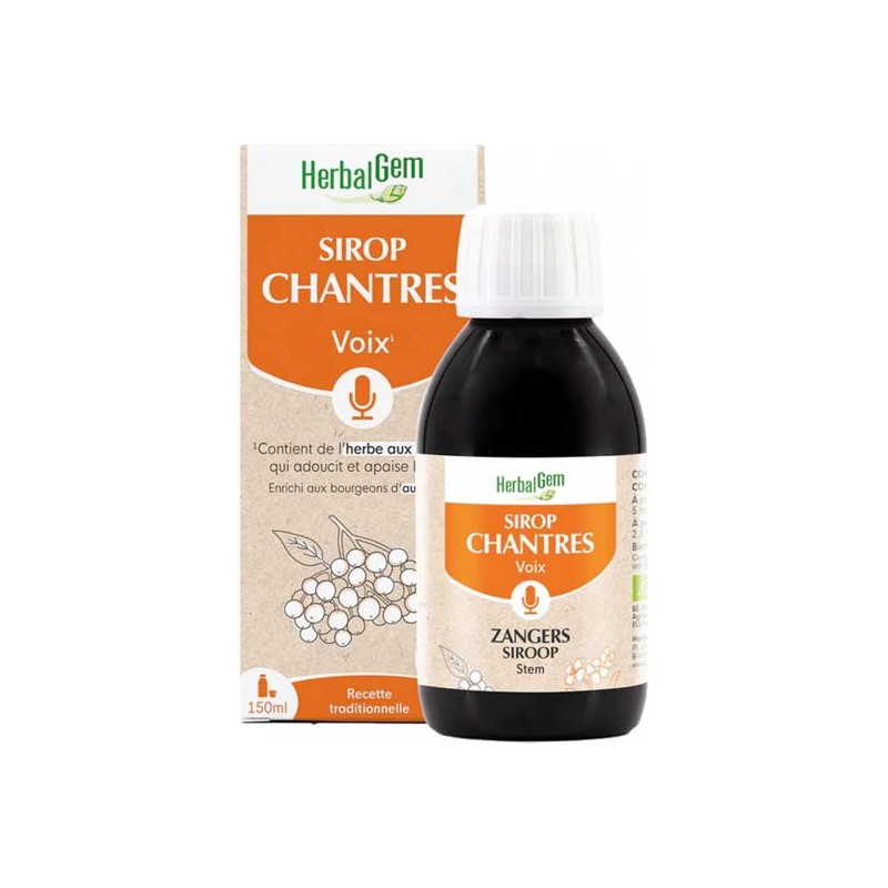 Pharmacie Bastille - HerbalGem sirop des Chantres bio 150ml
