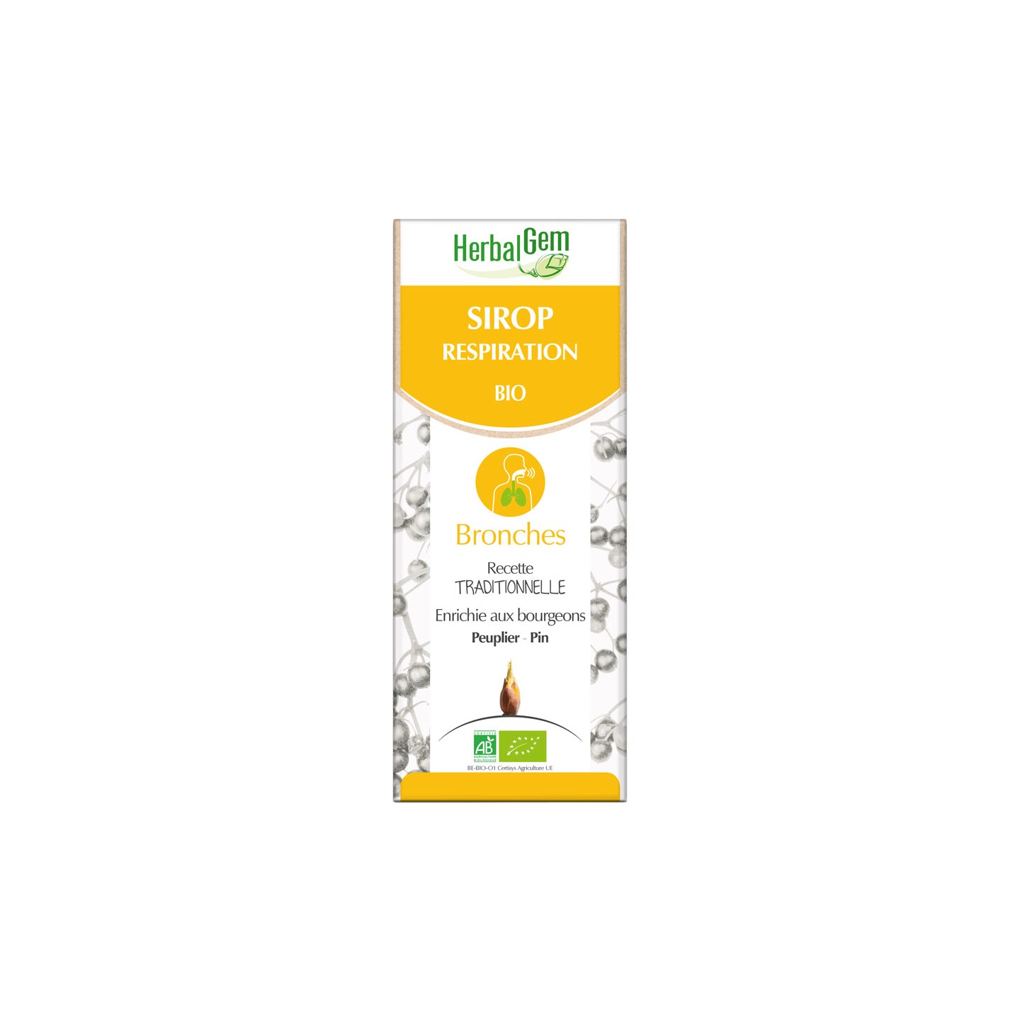 HerbalGem Sirop respiration Bio 150ml