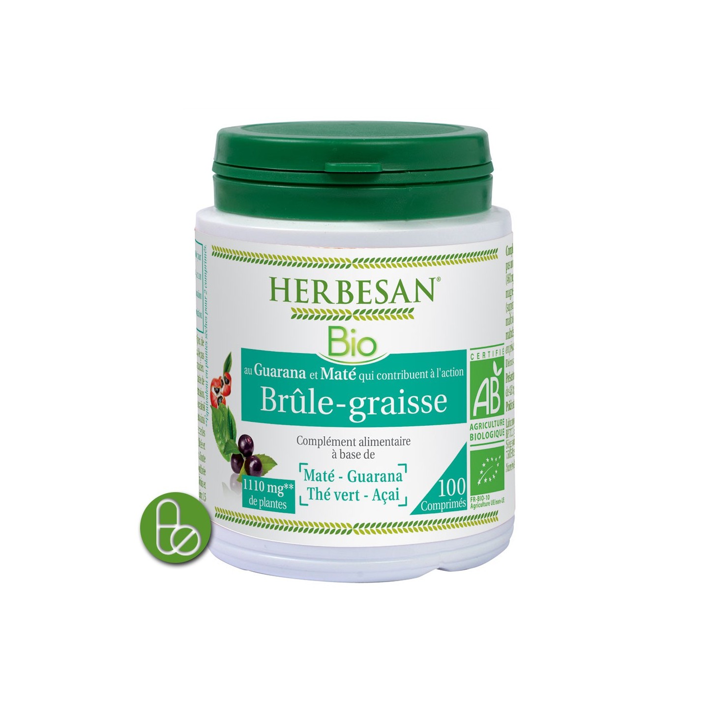 Herbesan Brûle graisse Bio 100 comprimes