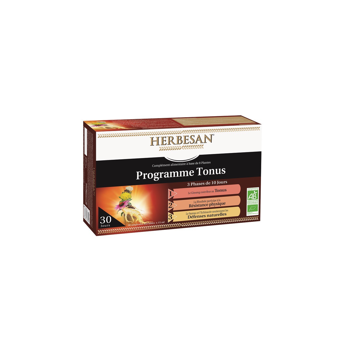 Herbesan Programme Tonus Bio - 30 ampoules