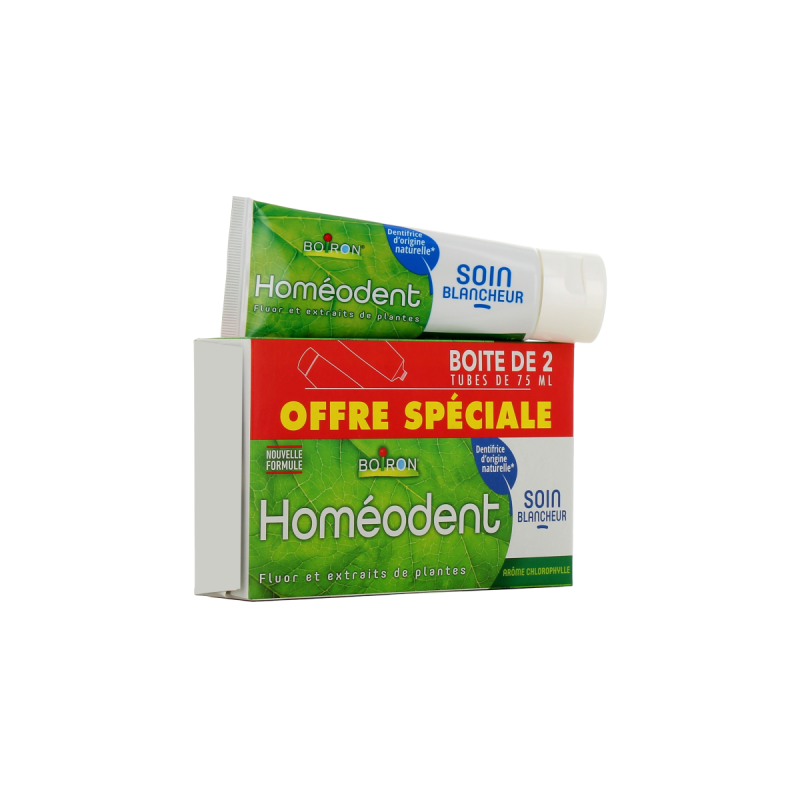 Boiron Homéodent Soin Blancheur Chlorophylle Lot de 2 x 75 ml