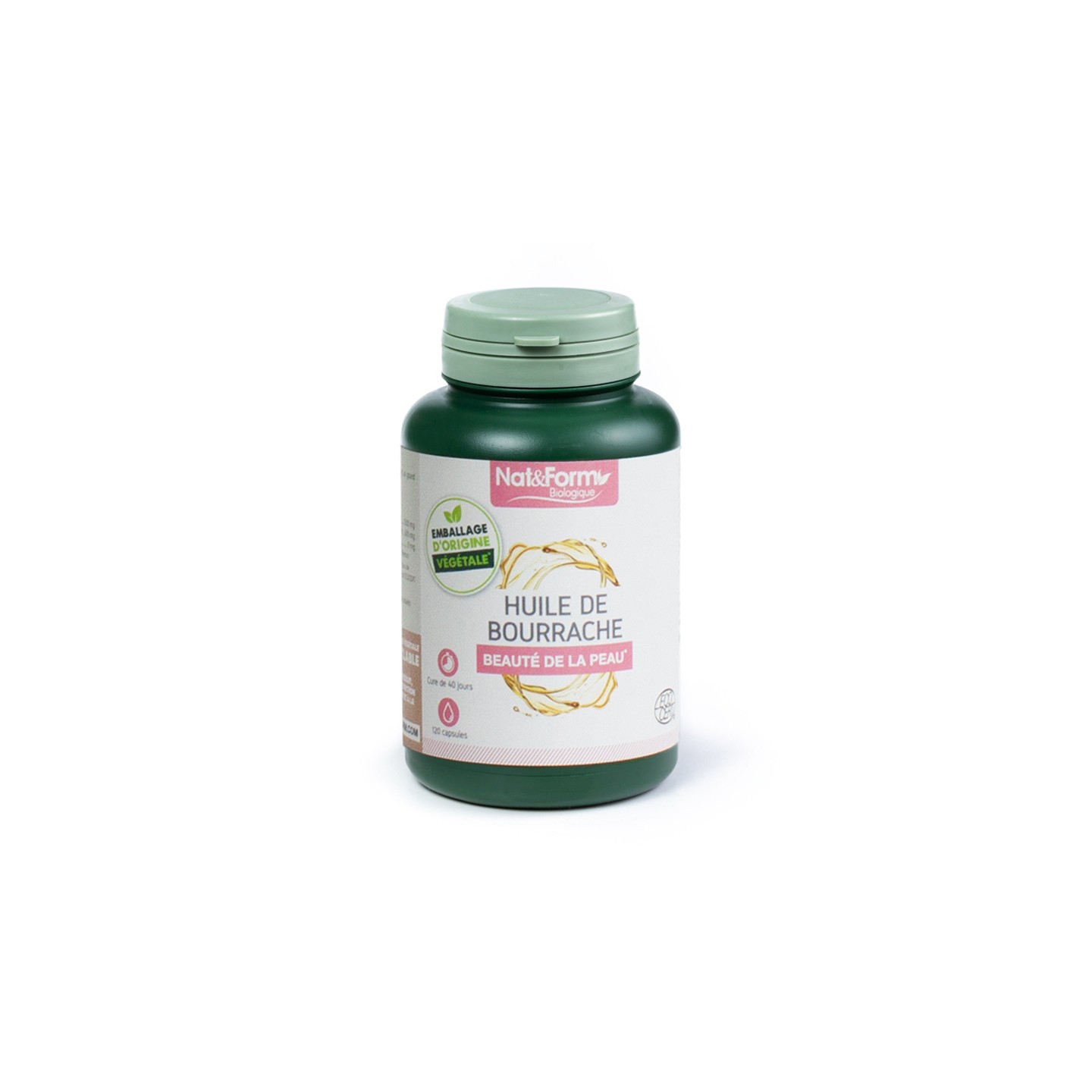 Huile Bourrache bio 120 Capsules Nat&form