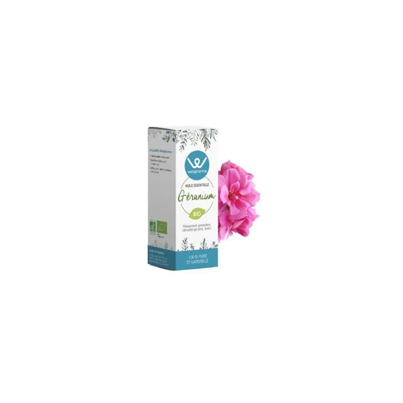 Huile essentielle G&eacute;ranium BIO 5 ml - Wellpharma