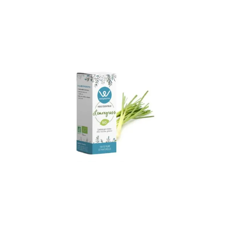Huile essentielle Lemongrass BIO 10 ml - Wellpharma