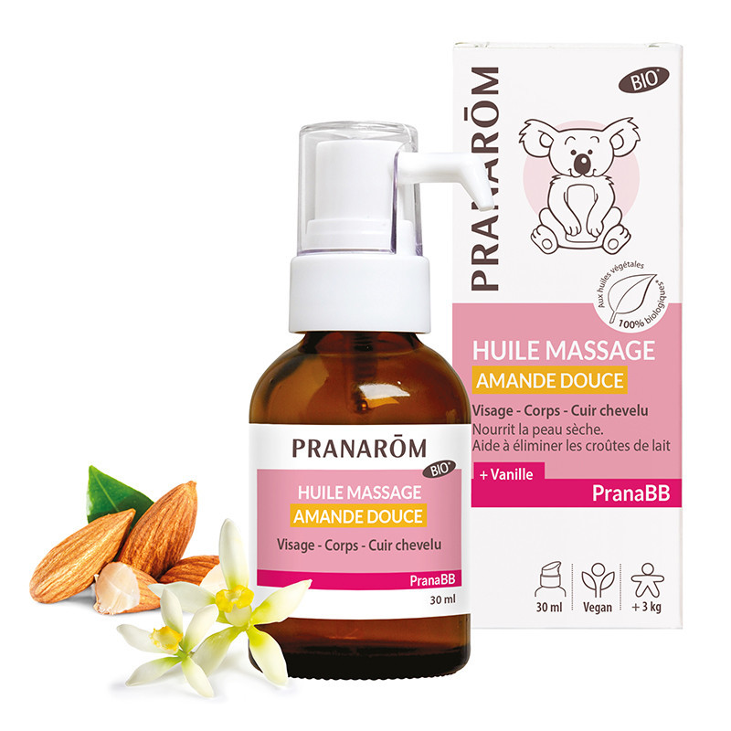 Huile de massage Amande douce Bio PranaBB