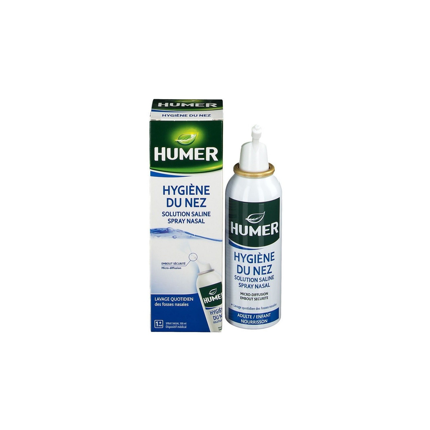 Humer Spray nasal hygiène du nez solution saline - 100ml