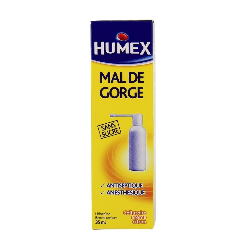 Pharmacie Bastille - Humex Mal de Gorge collutoire flacon pressurisé 35ml