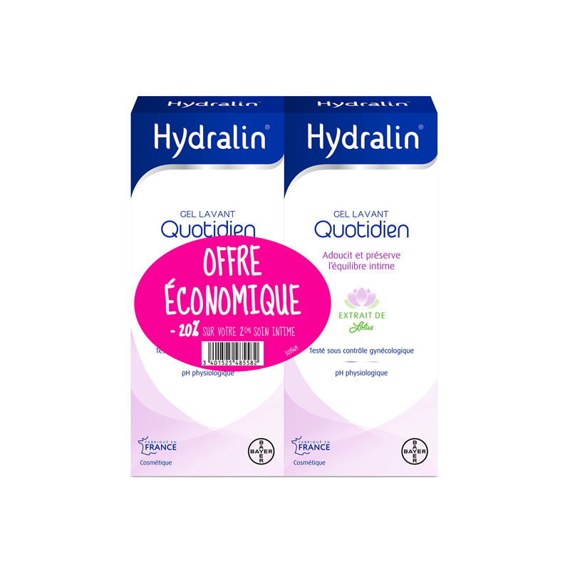 Pharmacie Bastille - Hydralin Quotidien gel lavant lot 2x200ml