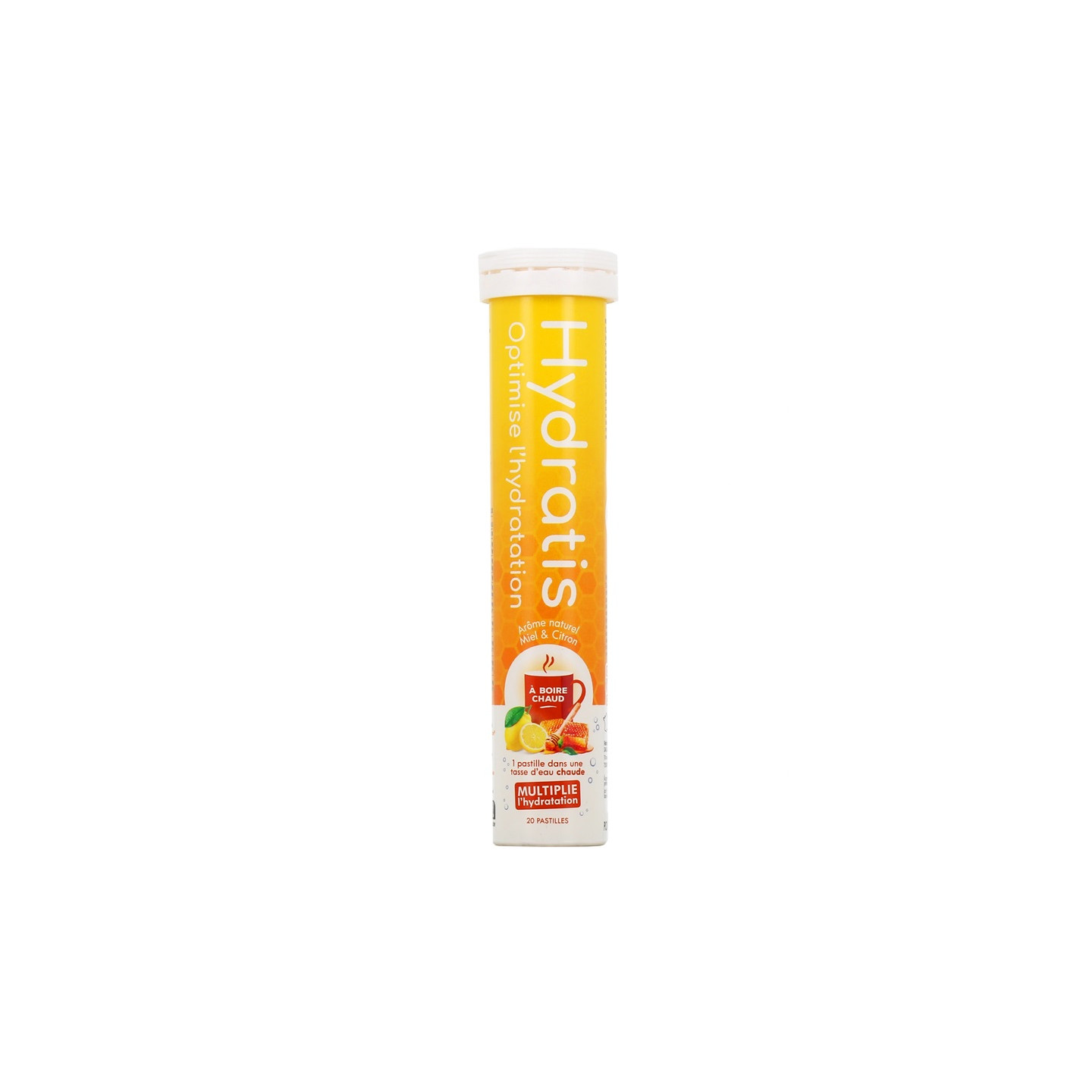 Hydratis Pastilles d'hydratation Miel Citron à boire chaud - 20 pastilles