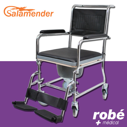 Chaise percée à roulettes S134 - Structure acier chromé - Salamender