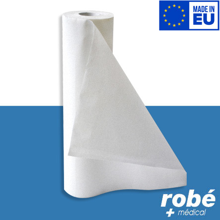 Draps d'examen gaufré pure ouate Largeur 50cm - Fabrication européenne - Robé Médical