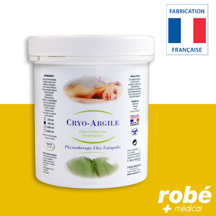 Crème cryothérapie à l'argile verte - Cryo-argile - Pot de 500ml