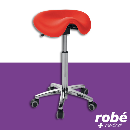 Tabouret-selle Cavalry forme derby piètement métal