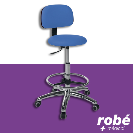 Tabouret Burgos avec dossier et repose-pieds
