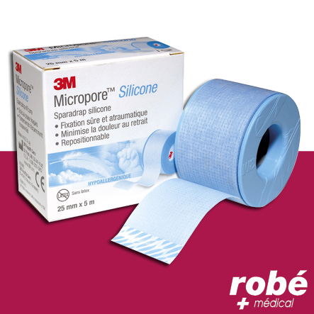 Micropore 3M Sparadrap silicone repositionnable et atraumatique