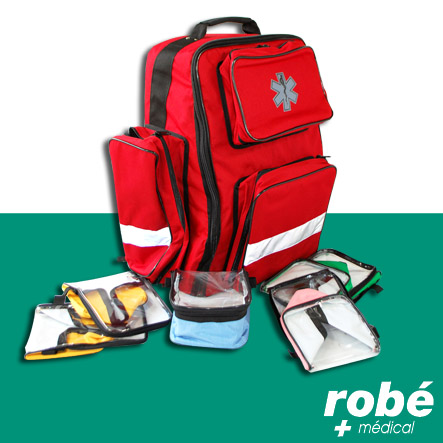 Sac à dos d'urgence pour interventions, Emergency Robé Médical - Dim. 50 x 30 x 54cm