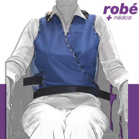 Gilet intégral de maintien pour fauteuils