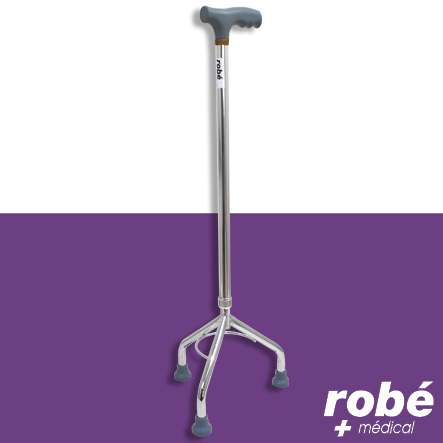 Canne tripode réglable avec poignée ergonomique