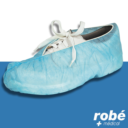Couvre-chaussures non-tissés à usage unique bleu - Robé Médical