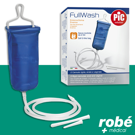 Set bock à lavement, irrigateur souple 2L avec jeu de canules