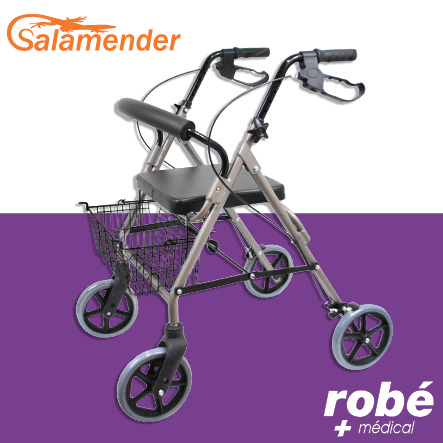 Déambulateur Rollator 4 roues freinées - Salamender