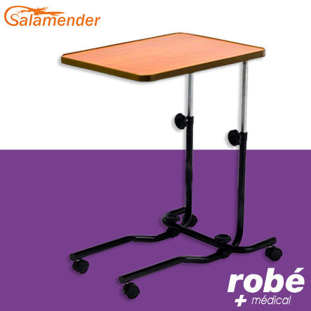 Table de lit mobile à roulettes avec réglages de précision