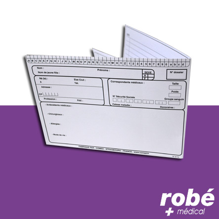 Fiches médicales Stern Org - Lot de 250