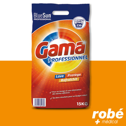 Lessive en poudre Gama Professionnel BlueSun - Sac de 15 kg