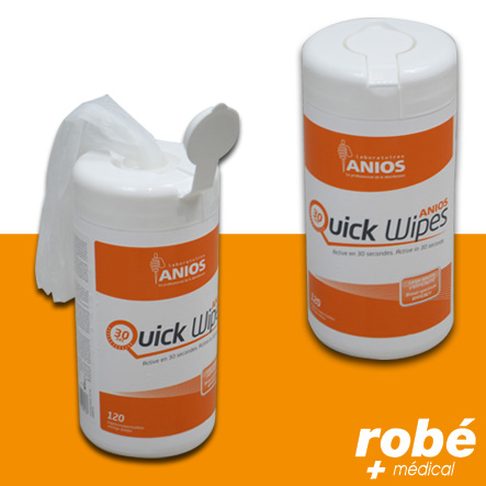 Lingettes désinfectantes Anios Quick Wipes - Boite de 120