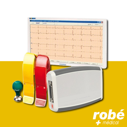 ECG numérique PC ECG 12 pistes Aspel Coral connexion USB