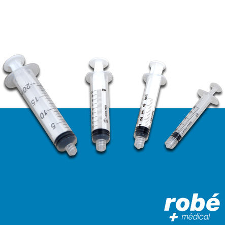 Seringues 3 pièces Luer Lock Pic - Boîte de 100