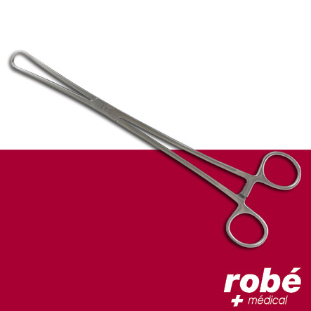Pince de Pozzi inox stérile à usage unique 24 cm Robé Médical