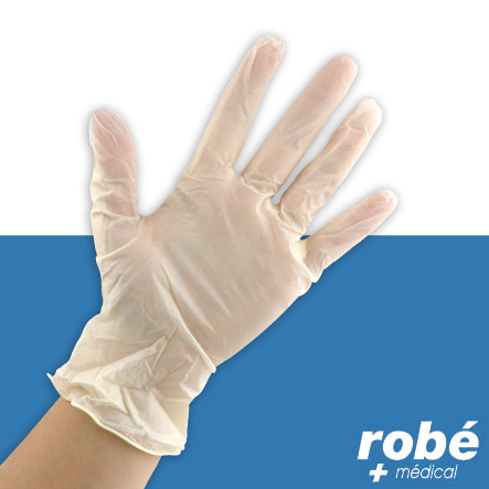 Gants stretch vinyle non poudrés - Boîte de 100 - 5,5g - Aql 1,5 - Robemed