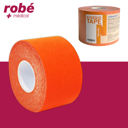 Kiné Tape, bande de Taping - 5cm x 5m - Lot de 2 - Robemed