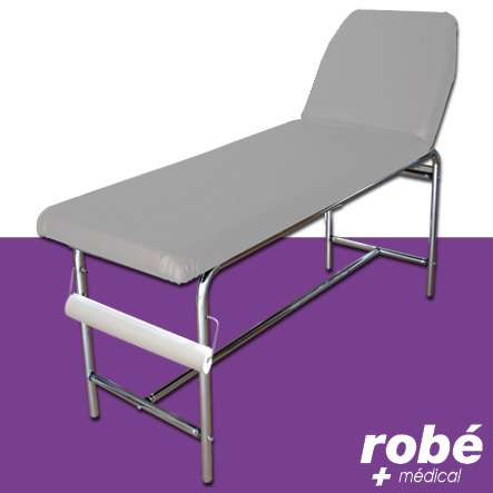 Divan d'examen Egvar - Gris avec porte rouleau