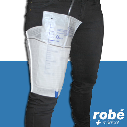 Ceinture filet pour maintien de poche à urine