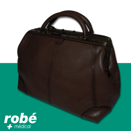 Mallette médicale XXL en cuir Vanoise - Dim. 44 x 25 x 26cm