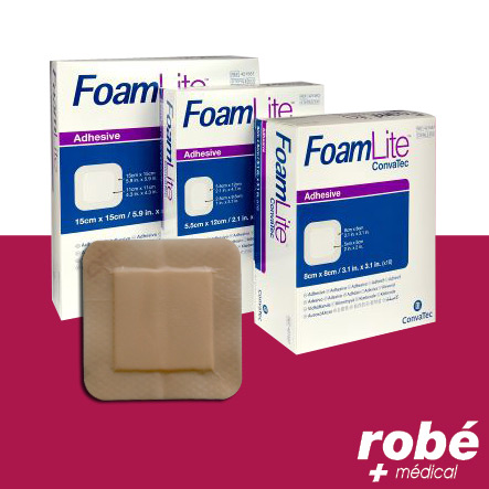 Pansement absorbant imperméable adhésif silicone Foam Lite - Boîte de 10 - Convatec