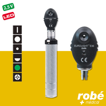 Ophtalmoscope à Led 2.5V Eurolight E36 - Kawe