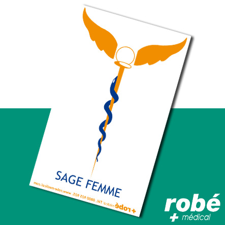 Caducée adhésif Sage Femme - Non daté