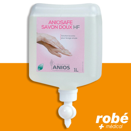Aniosafe Anios Savon doux HF mains et corps - Poche étanche 1L Cpa