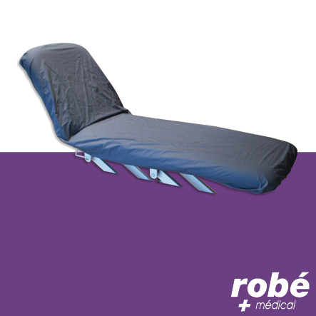 Drap housse élastiqué en polyester enduit pour brancard - Largeur 60cm