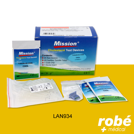 Bandelette Chol Trig Hdl pour analyseur Mission 3 en 1