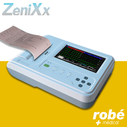 ECG 6 pistes avec interprétations et mémoire interne 1000 ECG - 600G ZeniXx