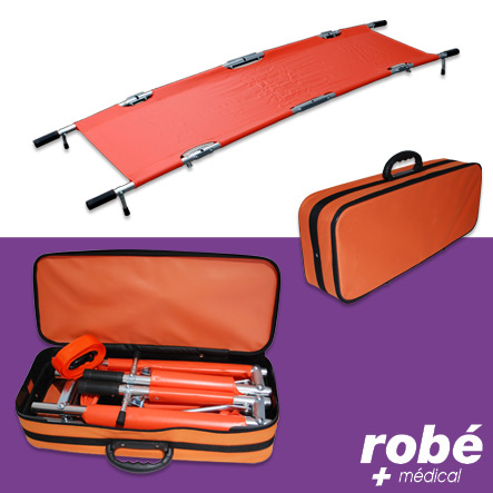 Civière d'urgence pliable en 8 ultra compact avec sac de transport